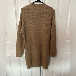 Waffle Knitted Sweater Dress